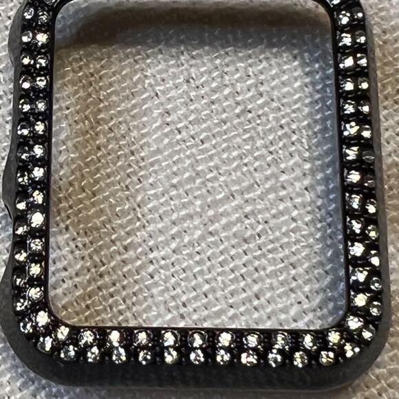 Watch band and frame Black with Rhinestones Apple compatible  NEW! - Picture 3 of 6